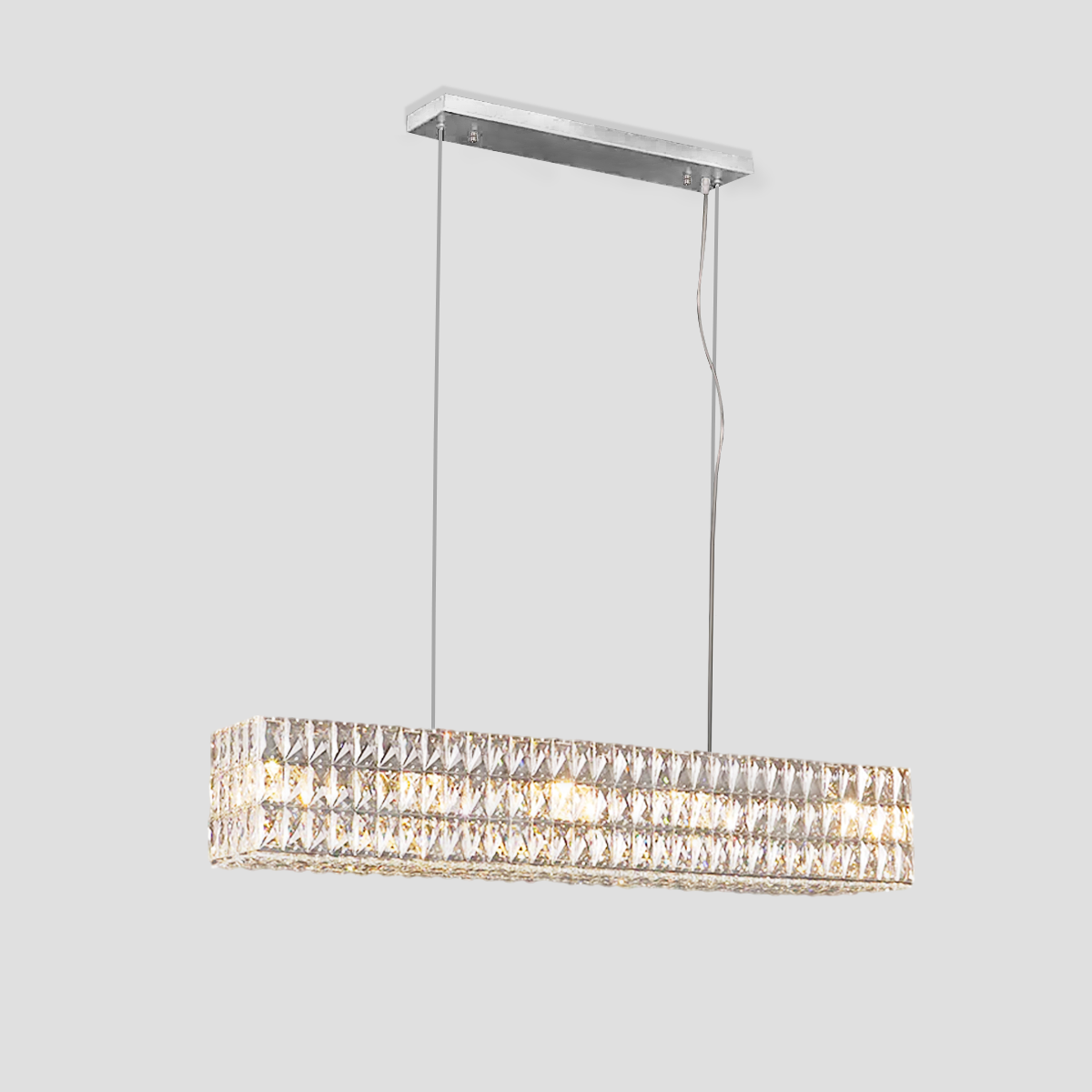 Pluto Halo Rectangular Crystal Chandelier - view 11