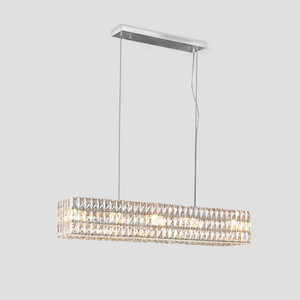 Pluto Halo Rectangular Crystal Chandelier - view 11