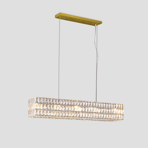 Pluto Halo Rectangular Crystal Chandelier - view 9