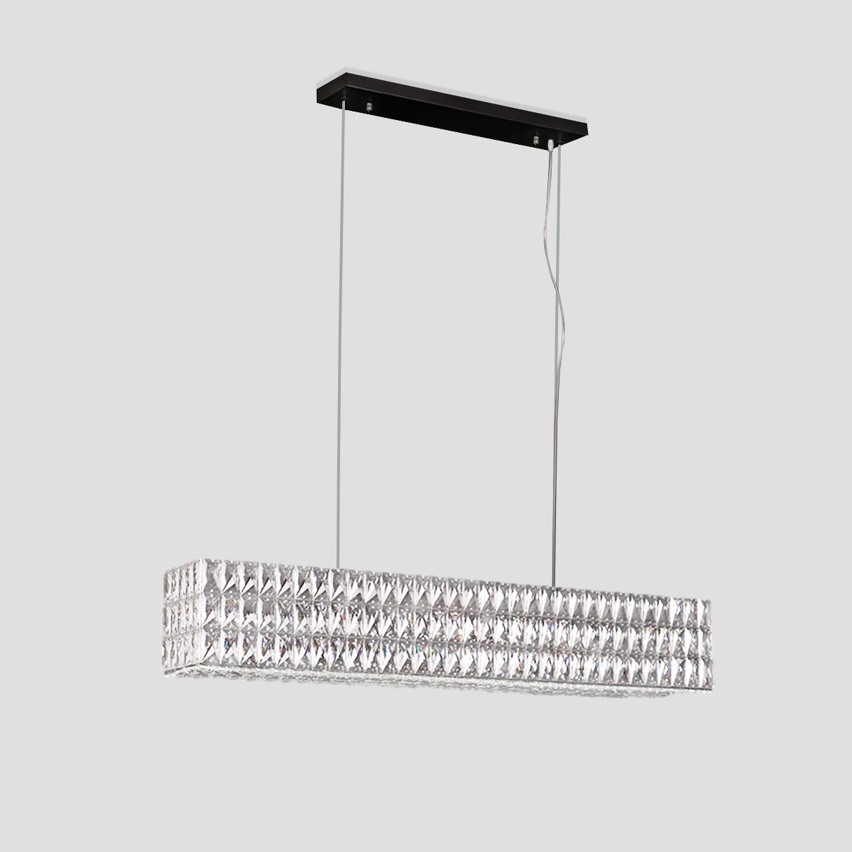Pluto Halo Rectangular Crystal Chandelier - view 8