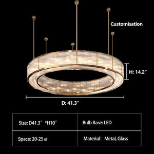 Modern Round Drum Dimmable Chandelier for Living Room/Bedroom - view 6