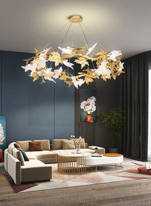 Branch Maple Leaf Crystal Chandelier - view 6