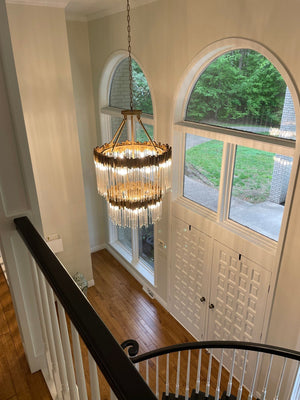 Large Elegant Multi-layers Glam Glass Chandelier for High-ceiling Staircase/Entryway/Living/meeting Room - view 15