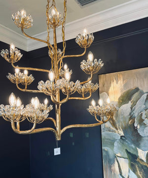 Luxury Branch Flower Chandelier in Gold for Living Room Staircase and Bedroom Lighting - view 6