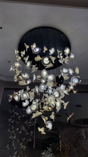 Modern Art Petunia Chandelier for Staircase/Foyer/Living Room - view 3