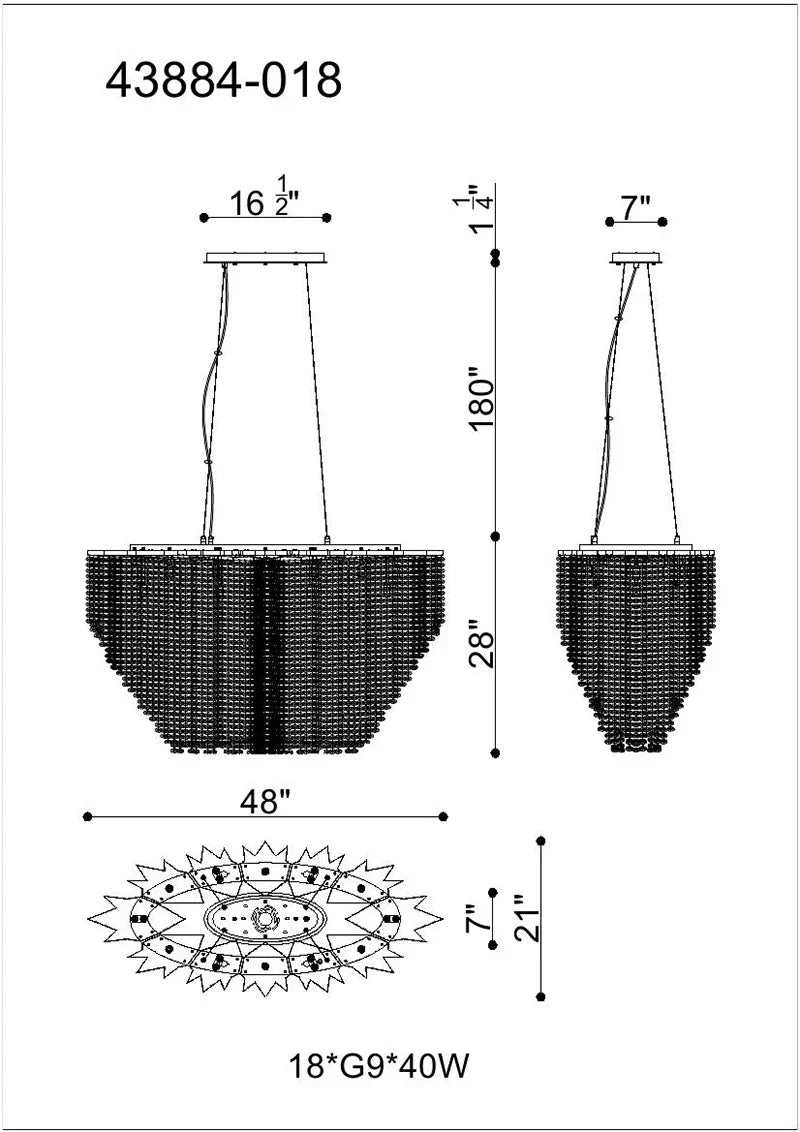 Cohen Crystal Oval Chandelier - view 6