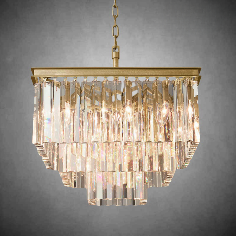 1920s Orion Art Deco Square Chandelier 22"