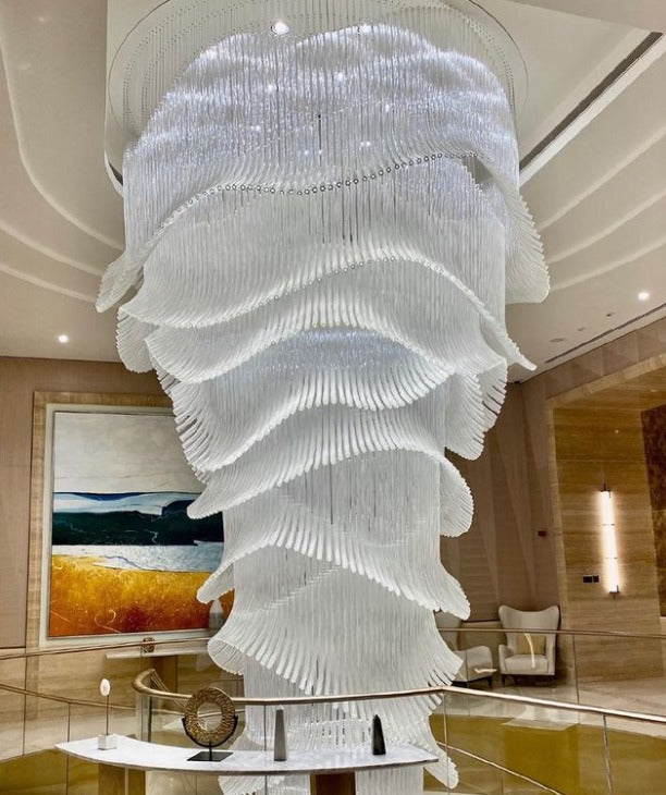 Luxury Palm Tree Glass Rods Chandelier for Hotel/Restaurant/Villa/Staircase - view 2