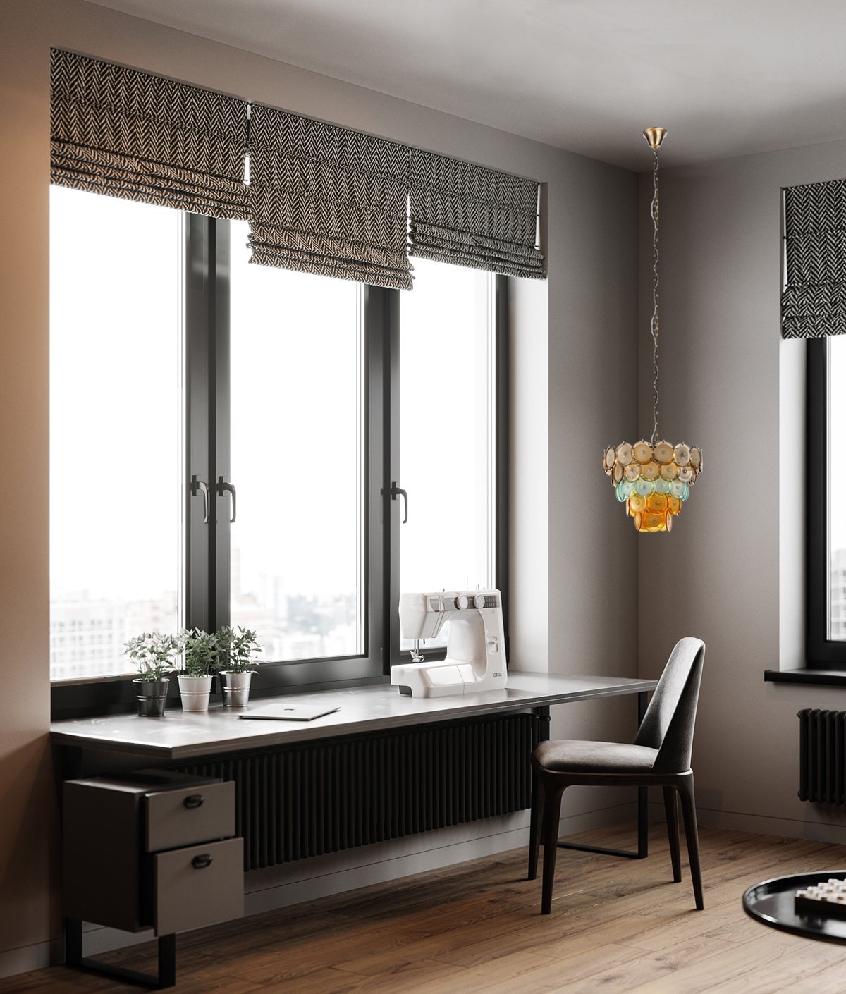 Bettina Round Chandelier, glass - view 7