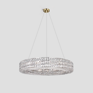 Round Halo K9 Crystal Ring Chandelier - view 12