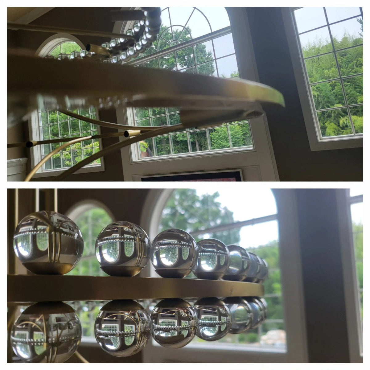 Modern 2/3 Ring Glass Ball Chandelier for Low-ceiling - view 11