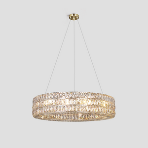 Round Halo K9 Crystal Ring Chandelier - view 11