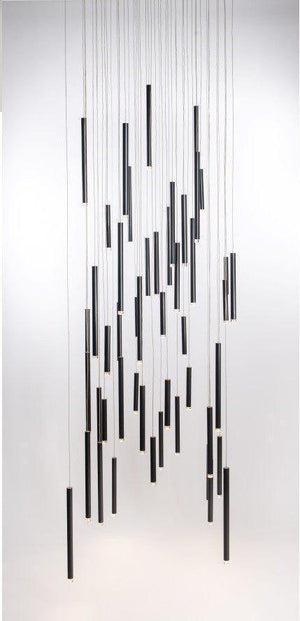 Bellini Rectangular Tubular Pendant Light Chandelier, crystal - view 5
