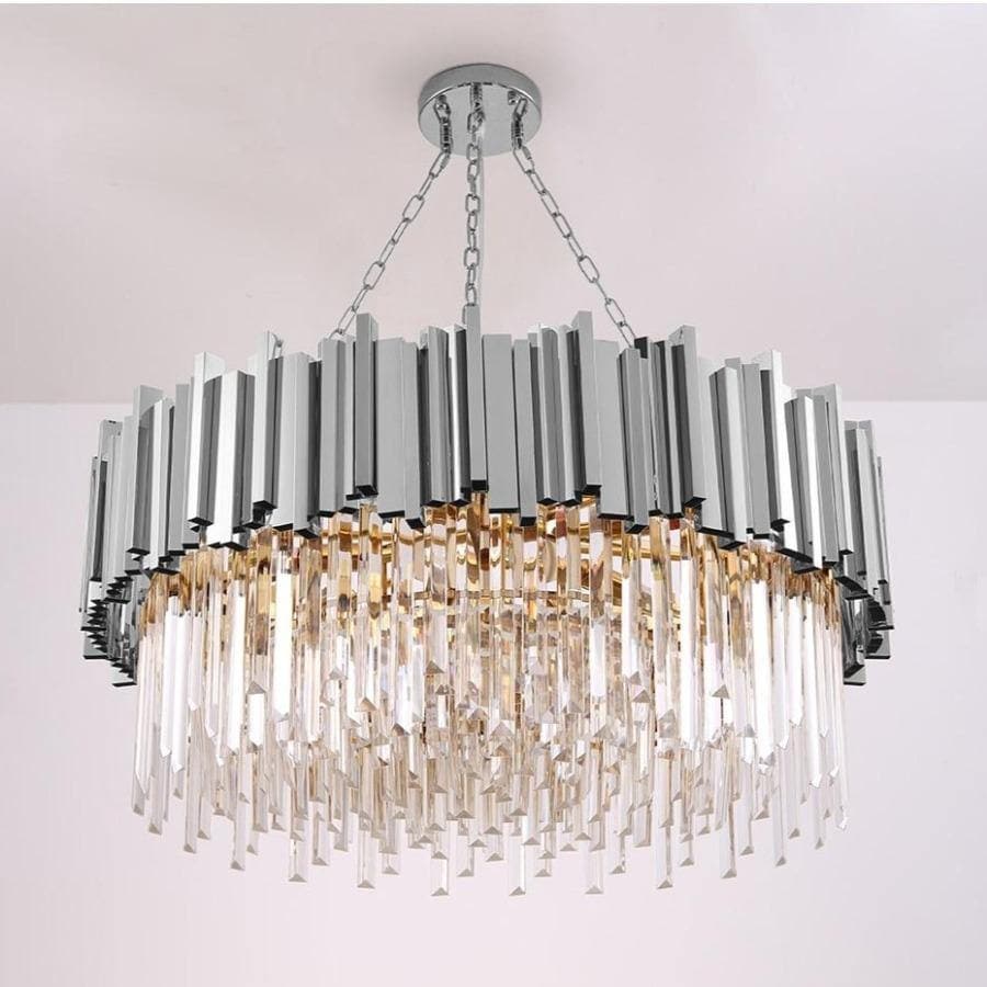 Vedir Modern Chrome Round Crystal Chandelier - view 3