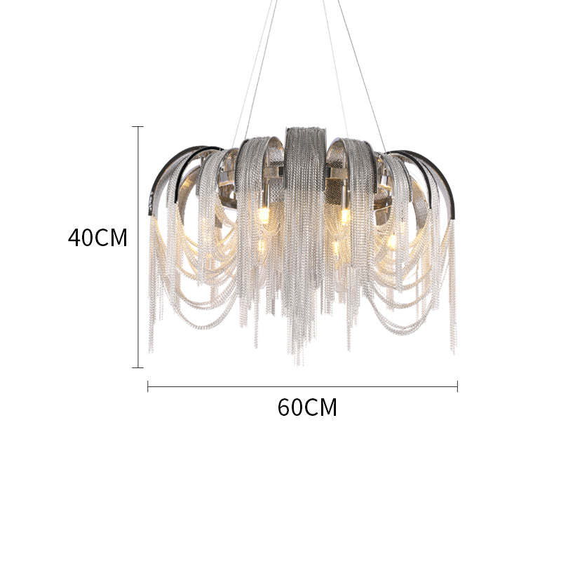 Liz Luxury Aluminum Chain Tassel Chandelier - view 12