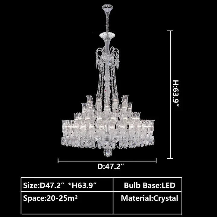 Multi Layer Chrome Crystal Chandelier in French Style with Romantic Branch Flowers for Grand Hallway and Staircase - view 7