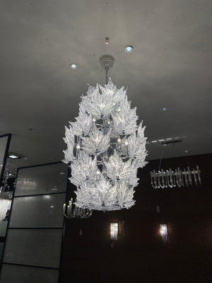 Modern Creative Clear Crystal Maple Leaf Chandelier for Living Room/Bedroom - view 11