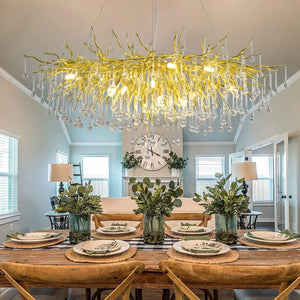 Stunning Tree Branch Crystal Chandelier with Clear Teardrop-shaped for Living/Dining Room - view 12