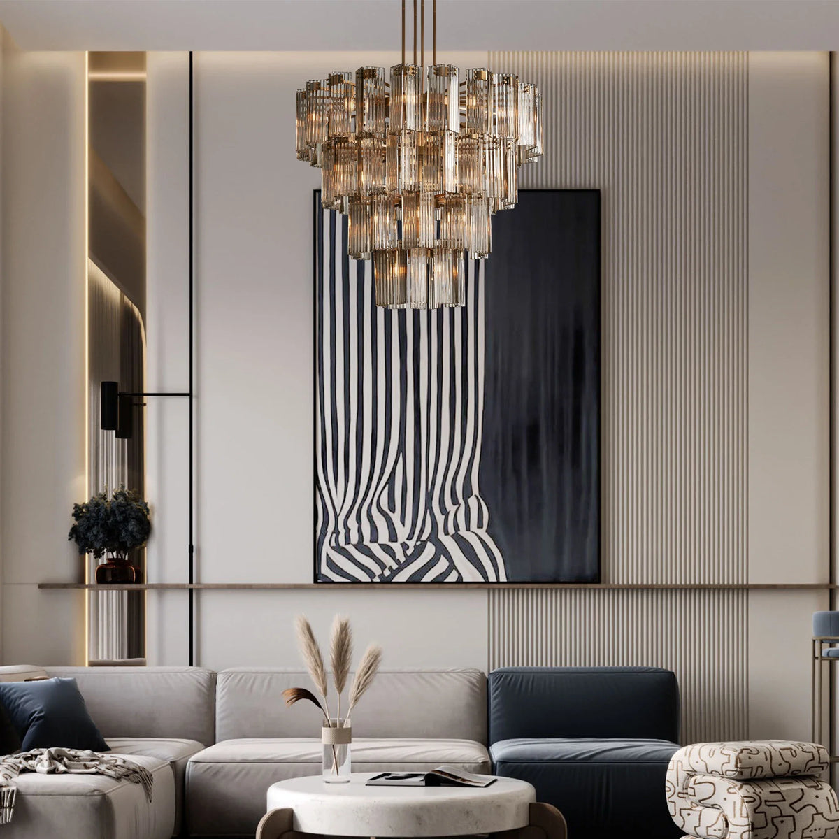 Delsie Round Chandelier 38''48''60'' - view 5