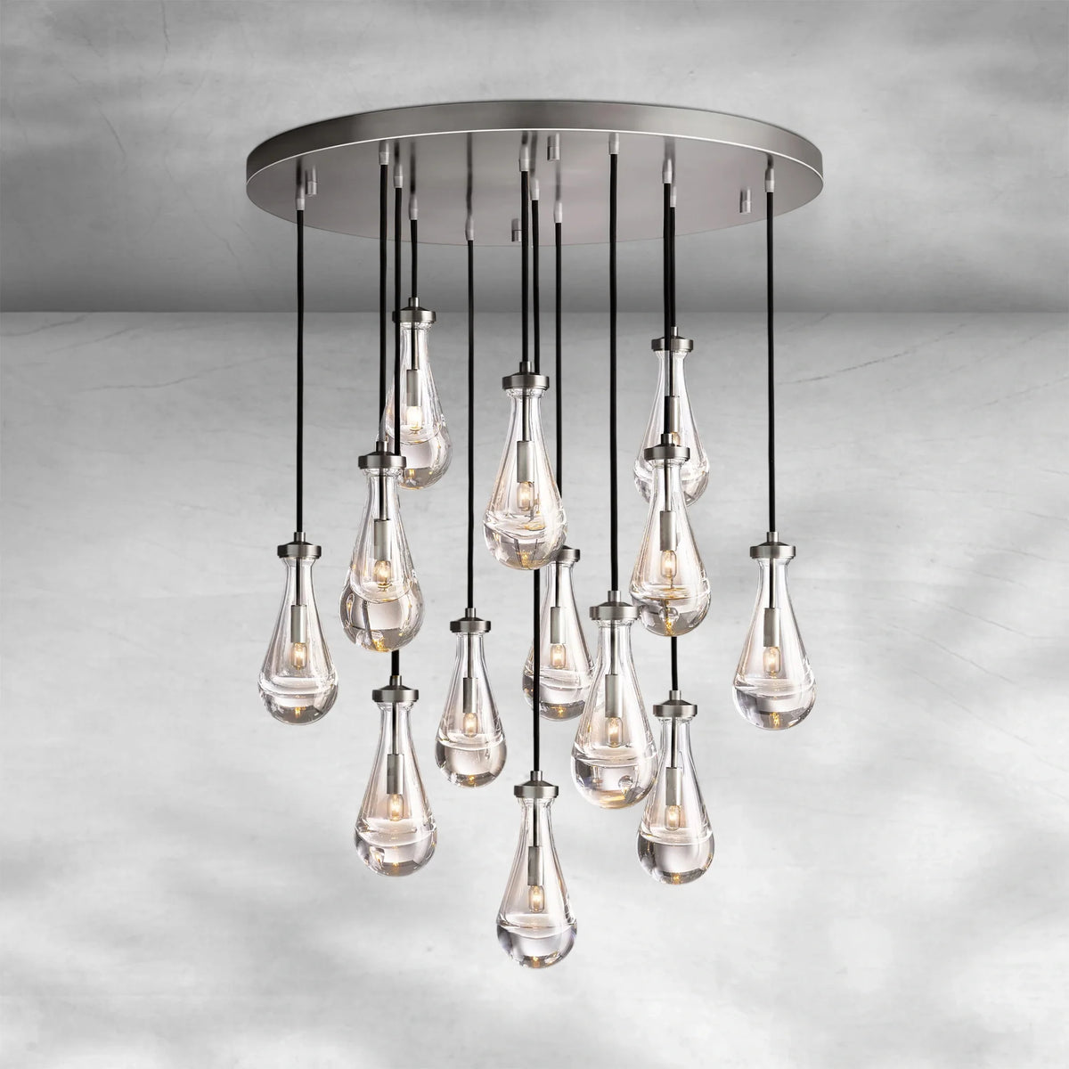 Raindrop Round Chandelier 36" - view 3