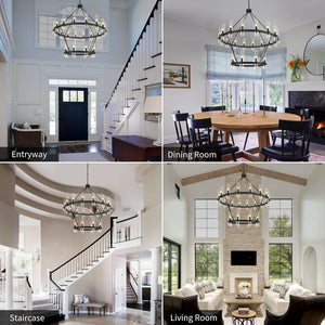 48 Inch Wagon Wheel Chandelier - view 14