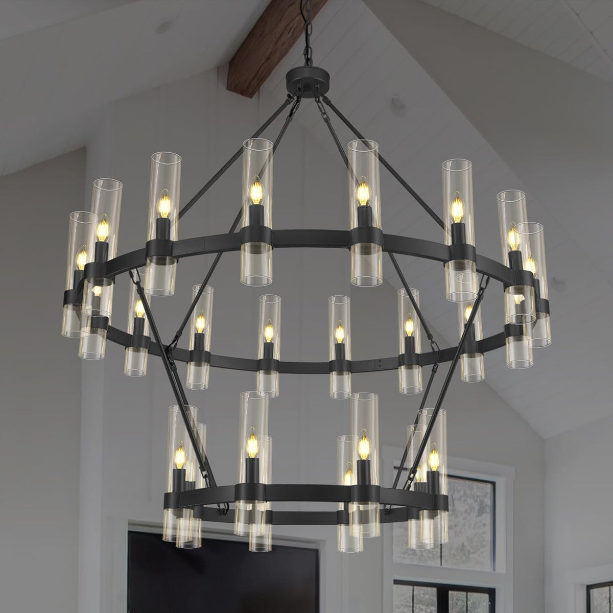 48 Inch Wagon Wheel Chandelier - view 10