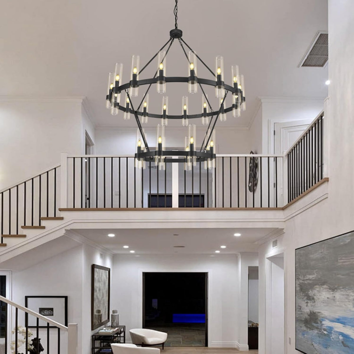 48 Inch Wagon Wheel Chandelier - view 13