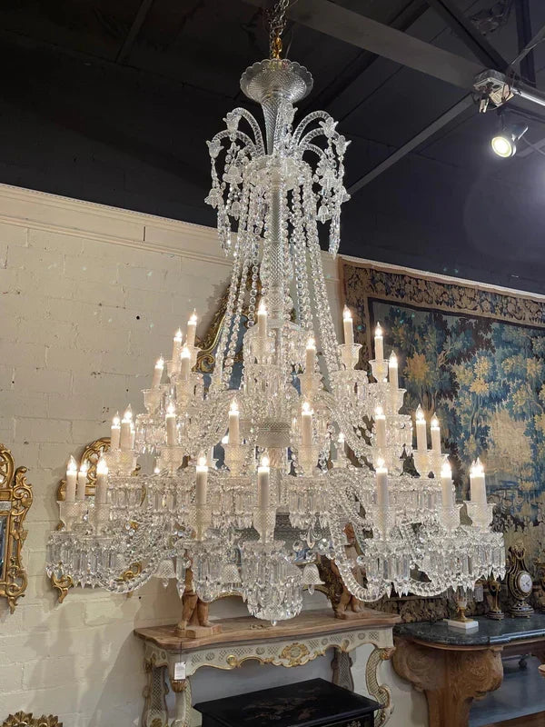 Light Luxury Classic Long Version Tiered Candle Light Crystal Chandelier for High-ceiling Rooms/Living Room - view 13