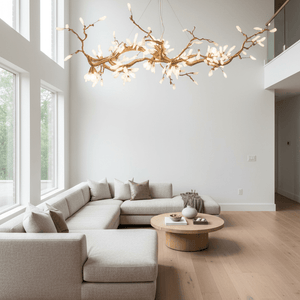 Selenite Crystal Blossom Branching Tree Chandelier - view 9