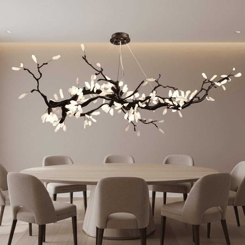 Selenite Crystal Blossom Branching Tree Chandelier - view 46