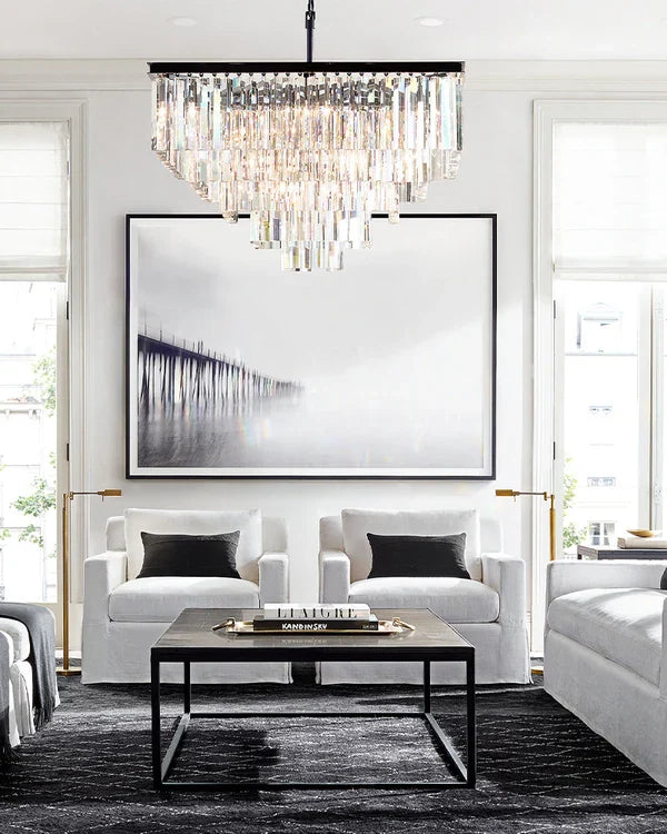 1920s Orion Art Deco Square Chandelier 47" - view 6