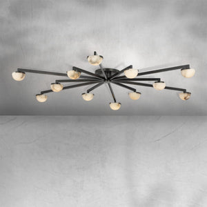 Padra Alabaster Large Staggered Arm Flush Mount - view 8