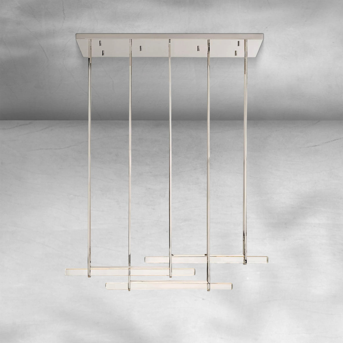 Aureon Crystal Triple Bar Linear Chandelier - view 4