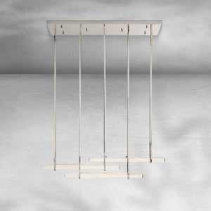 Aureon Crystal Triple Bar Linear Chandelier - view 4