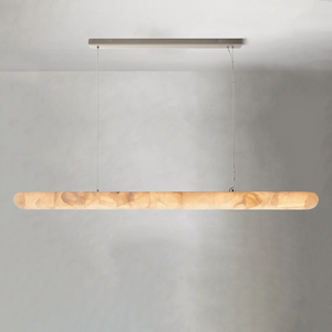 Riora Lisse Alabaster Linear Chandelier 60" 80" - view 4