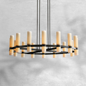 Ravion Round Milk Glass Chandelier - view 7