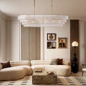 Glacien Oval Chandelier 54"W/65"W - view 7