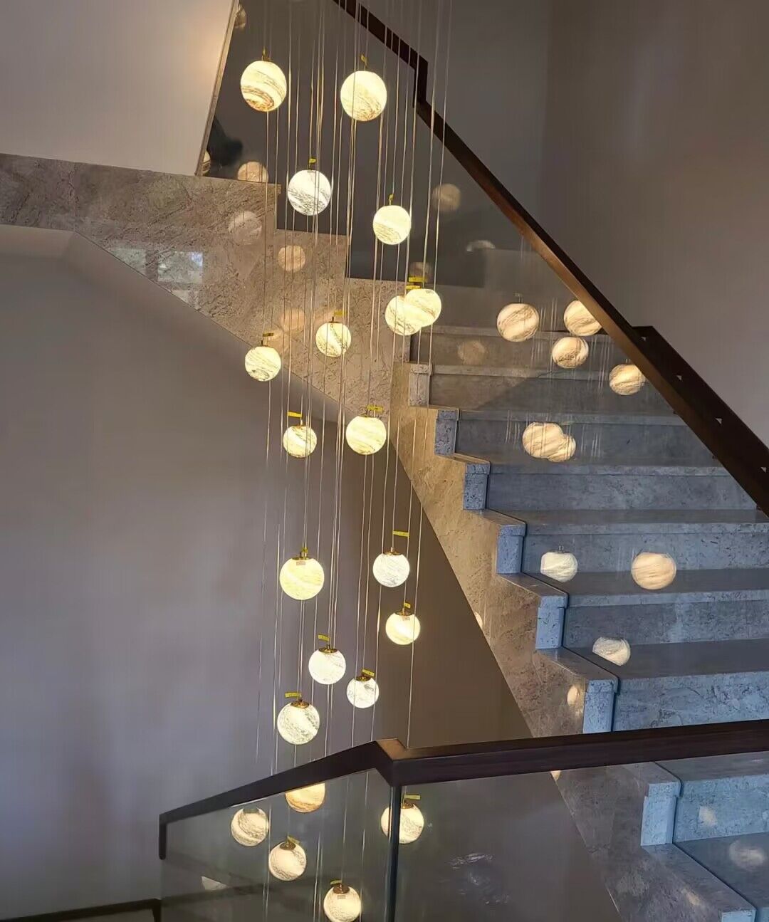 Nordic Planet Creative Long Pendant Chandelier For Staircase/Foyer/High-ceiling Hallway - view 2
