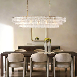 Glacien Oval Chandelier 54"W/65"W - view 6