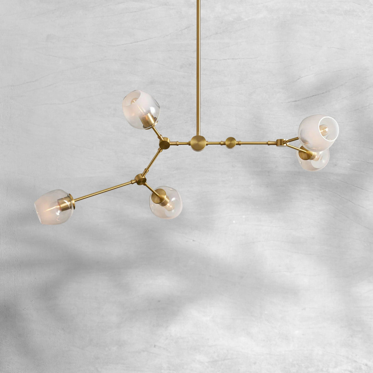 Covington Horizontal White Globe Branching Bubble Chandelier - view 4