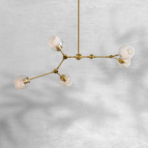 Covington Horizontal White Globe Branching Bubble Chandelier - view 4
