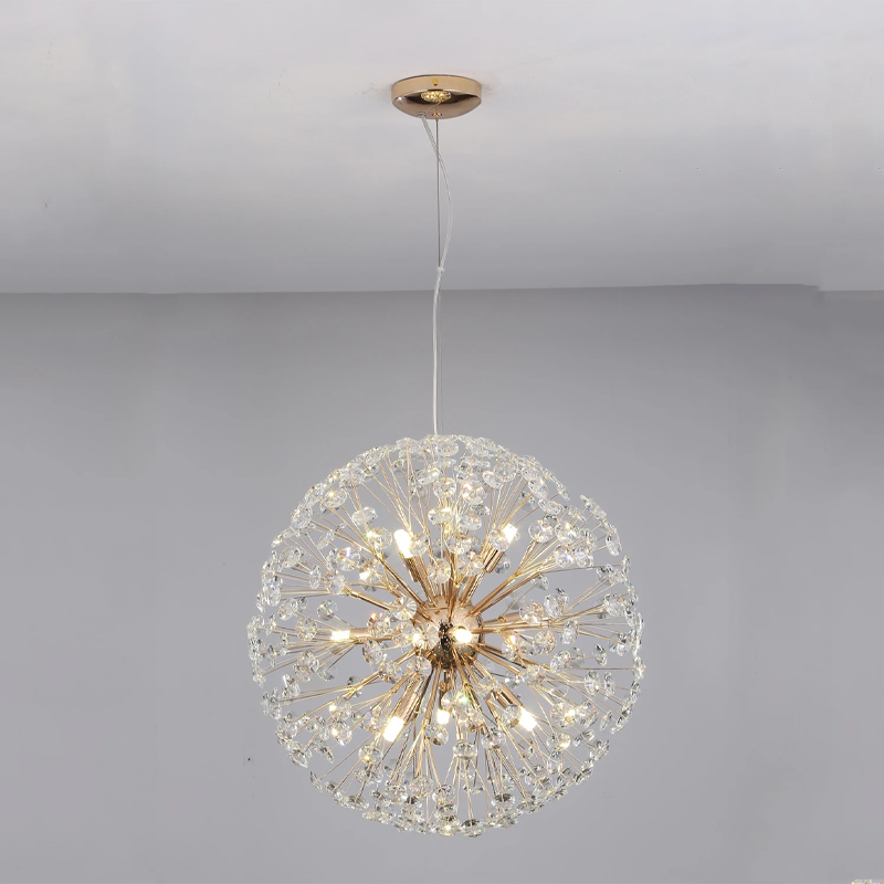 Dandelion Spherical Crystal Pendant Light