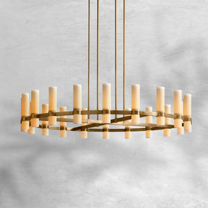 Ravion Round Milk Glass Chandelier - view 10