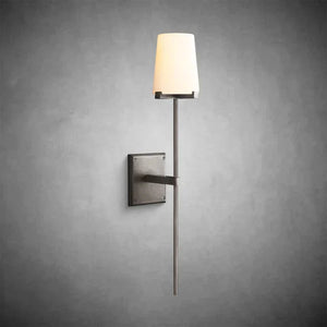 Prism Fabric Shade Torch Sconce, wall sconce - view 4