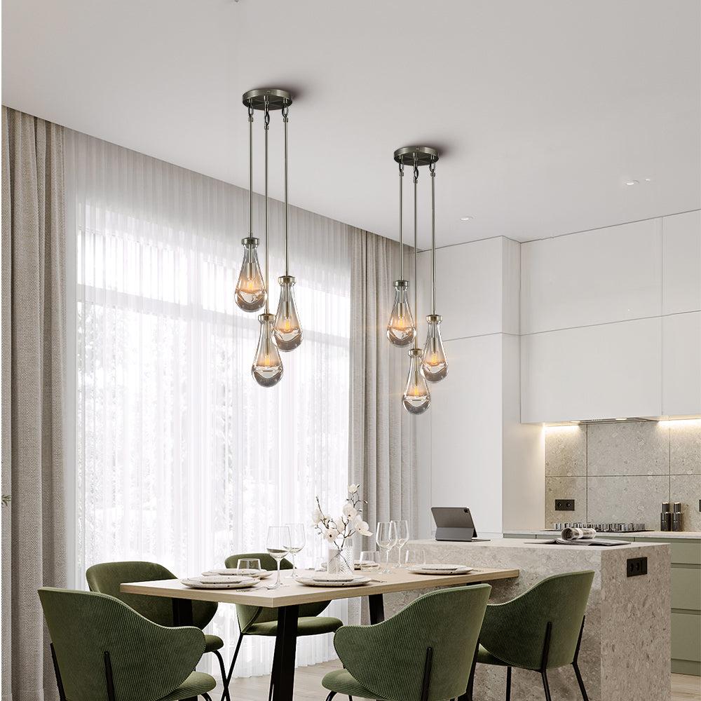 Raindrop 3-Light Rod Round Chandelier - view 3