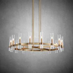 Ravion Round Chandelier 48", solid brass - view 2