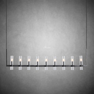Ravion Linear Chandelier 71", solid brass - view 4