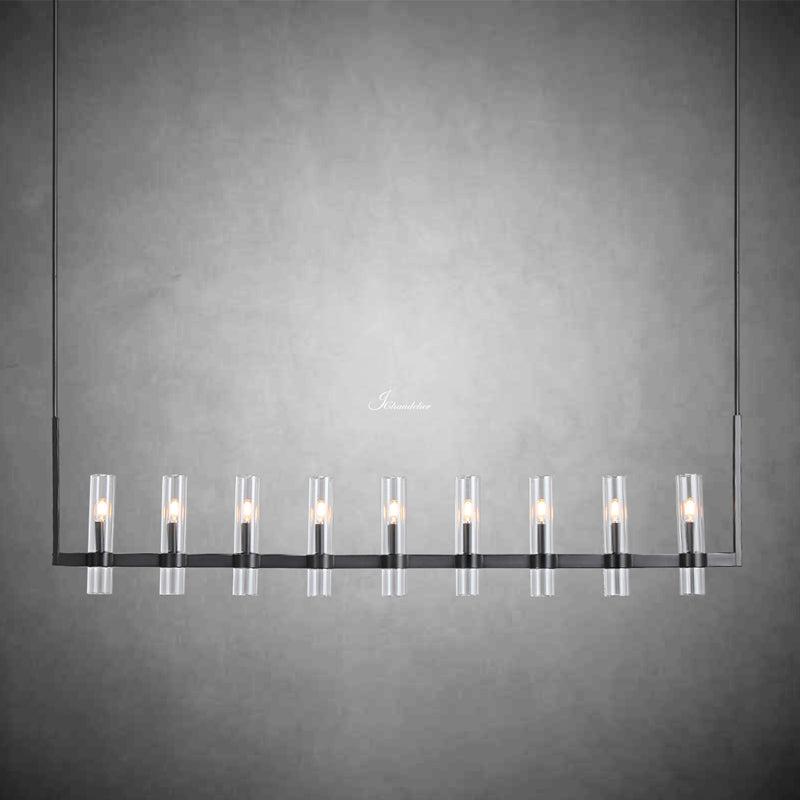 Ravion Linear Chandelier 71", solid brass - view 4