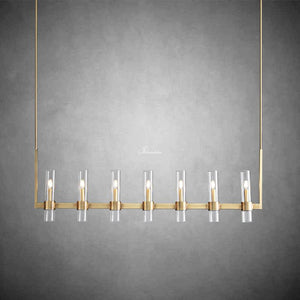 Ravion Linear Chandelier 59", solid brass - view 2