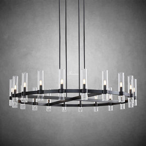 Ravion Round Chandelier 60", solid brass - view 3